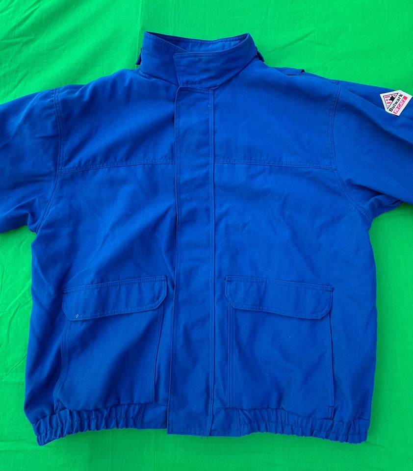 Bulwark FR Flame Resistant Men's Blue Jacket Size 4XL-RG. - Image 2 of 4
