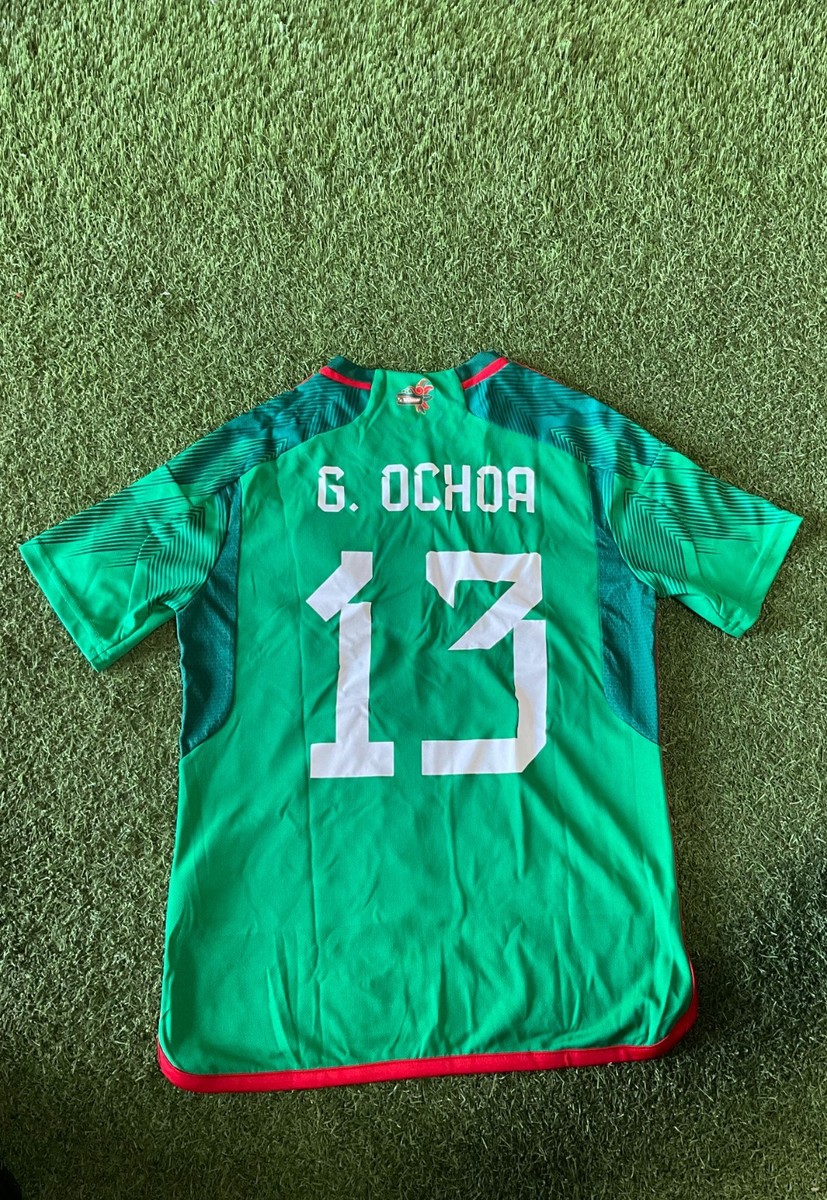 adidas Mexico Youth Home Jersey 22/23 Legend G.Ochoa #13 Sz YL