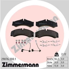 Front Axle Zimmermann 29076.200.1 Brake Pad Set, Disc Brake for Mercedes-B