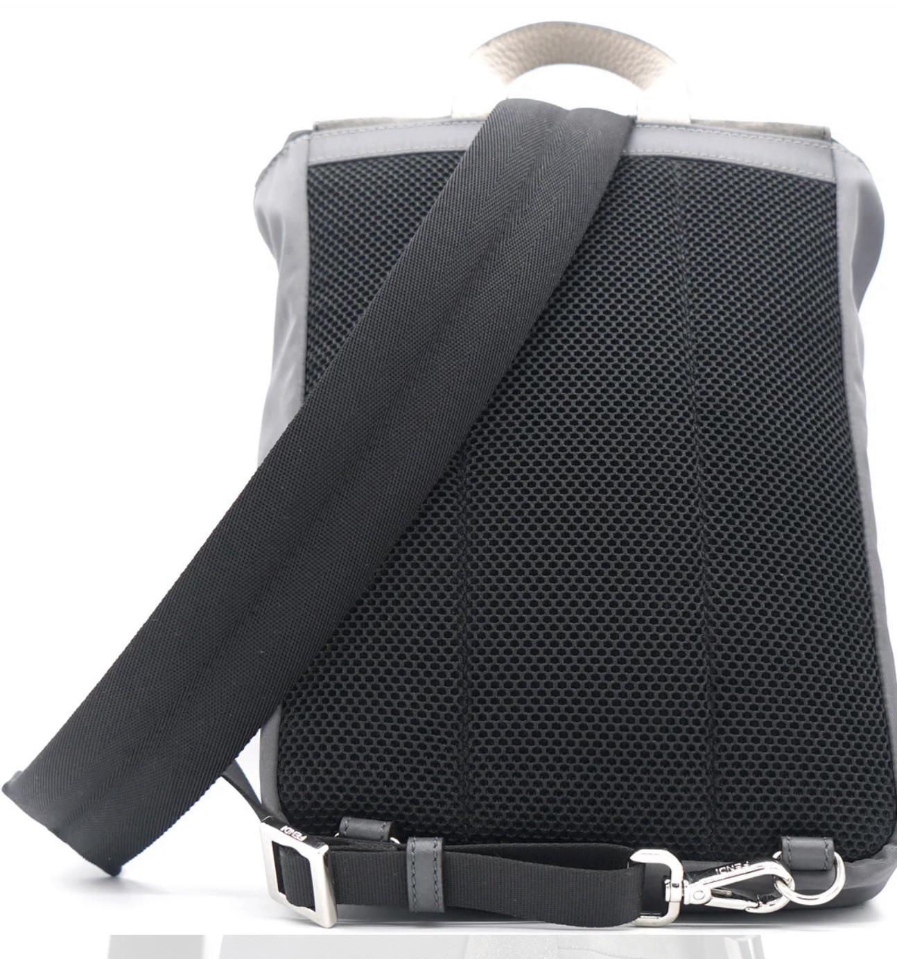 FENDI Fendiness Small Belt Backpack Men’s Bag Grey New Genuine Sling Bag £1450 image 3