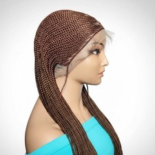 Braided Wig. Cornrow Braids with Knotless Braids. Full Lace Baby Hair. 34ins