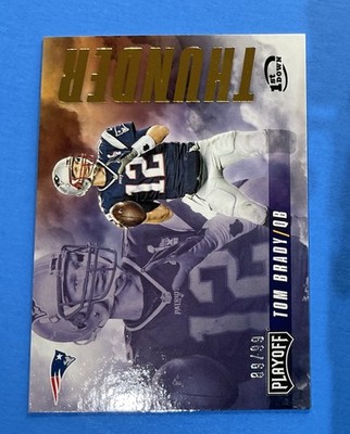 2016 PANINI PLAYOFF THUNDER LIGHTNING TOM BRADY/ GRONKOWSKI 1st DOWN /99