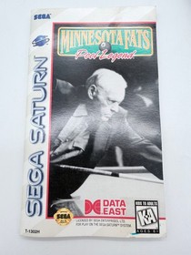 Minnesota Fats: Pool Legend (Sega Saturn Data East) CIB Complete- BROKEN CASE