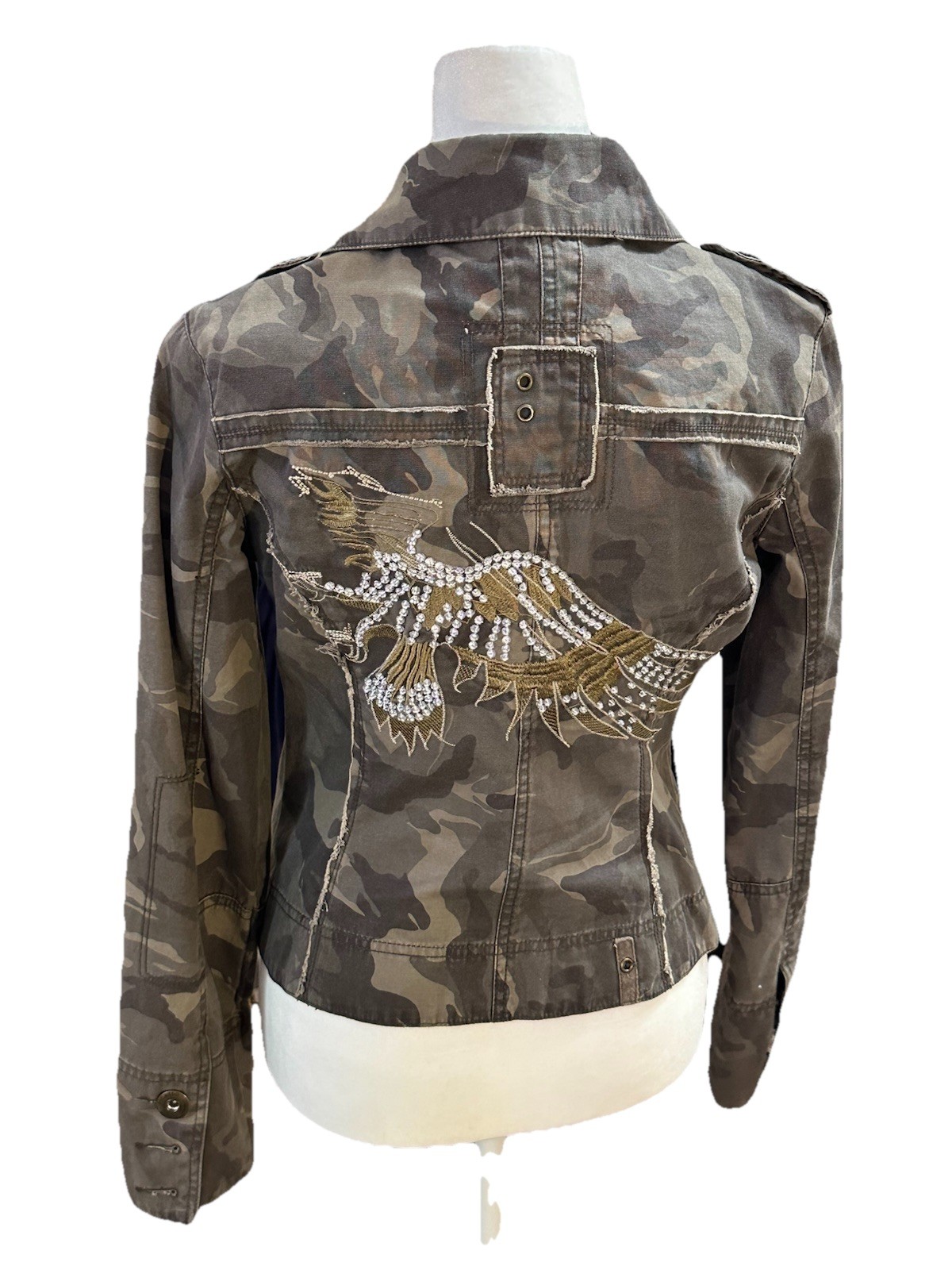 Picasso Camouflage Collared Button Embroidered Ja… - image 1