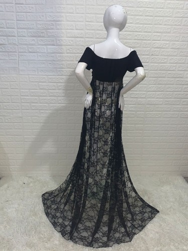 Pregnant Women Dress Float Tail Maternity Lace Gown For Photography Photo Shoot - Picture 30 of 34