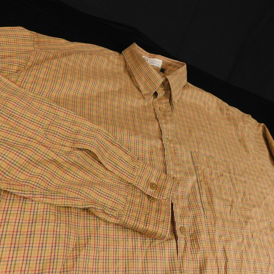 Burberry London Mens Plaid Long Sleeve Shirt Kashmyl Sz XL | eBay