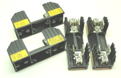4 Bussman Fuse Blocks # H25060-1C, max. 60A-250V, use with Class H Fuses