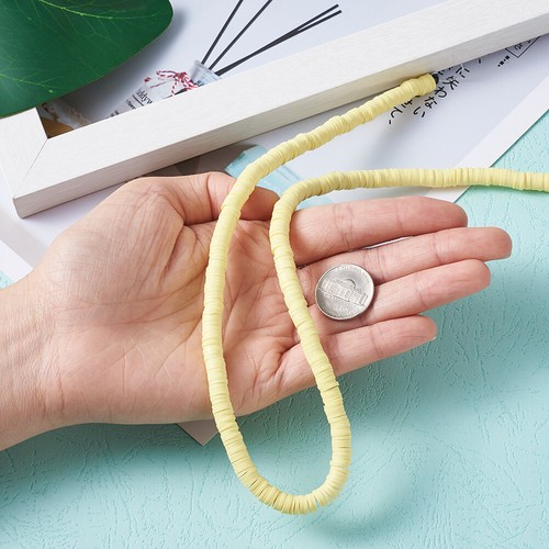 17.7" Handmade Polymer Clay Beads Disc Heishi Beads Loose Spacer Crafting 6x1mm - Picture 126 of 379