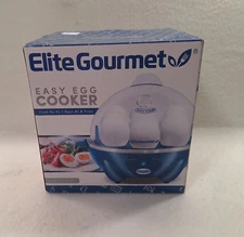 Elite Gourmet Easy Egg Cooker 7 Easy-To-Peel Boiled Eggs Poach Omelette NIB