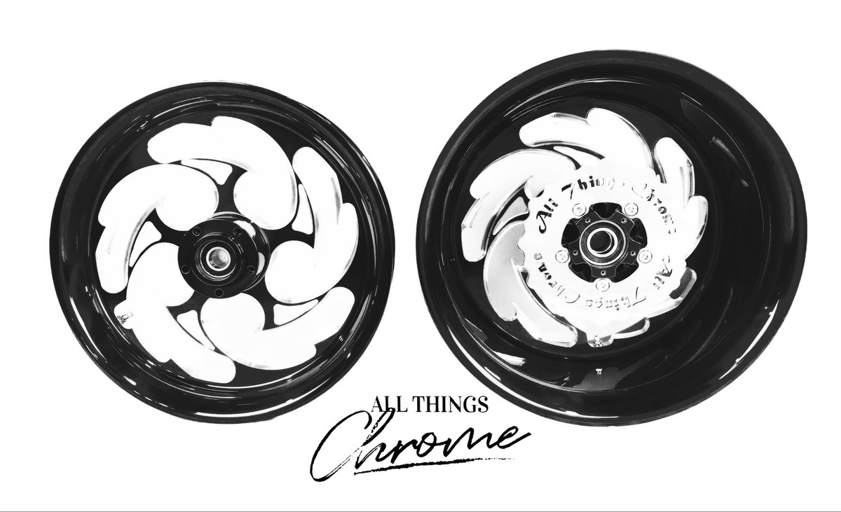 NINJA 240 FAT TIRE BLACK CONTRAST SHREDDER WHEELS 06-11 KAWASAKI