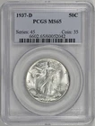 1937-D Walking Liberty Half Dollar 50c PCGS MS65 [BN042]