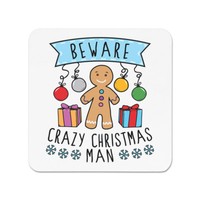 Beware VerrüCkte Weihnachten Mann KüHlschrankmagnet - Lustiger Witz Geheimer
