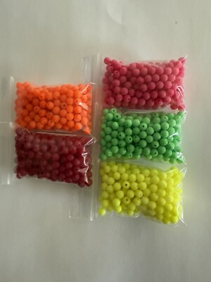 200 count 6mm round pearl fishing beads Make your own walleye spinners