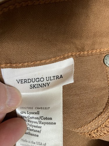 PAIGE Verdugo Ultra Skinny Jeans $289 in SADDLE sz 26                          1 - Photo 12/20