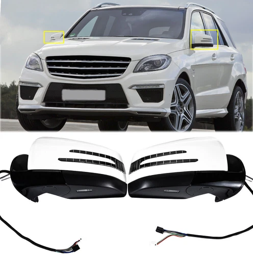 1 Pair Rear View Side Door Mirror For Mercedes Benz W164 X164 ML GL Cl 2005-2011