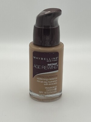 ONE Maybelline Instant Age Rewind Foundation SPF18 Medium Beige (Medium-3) New.