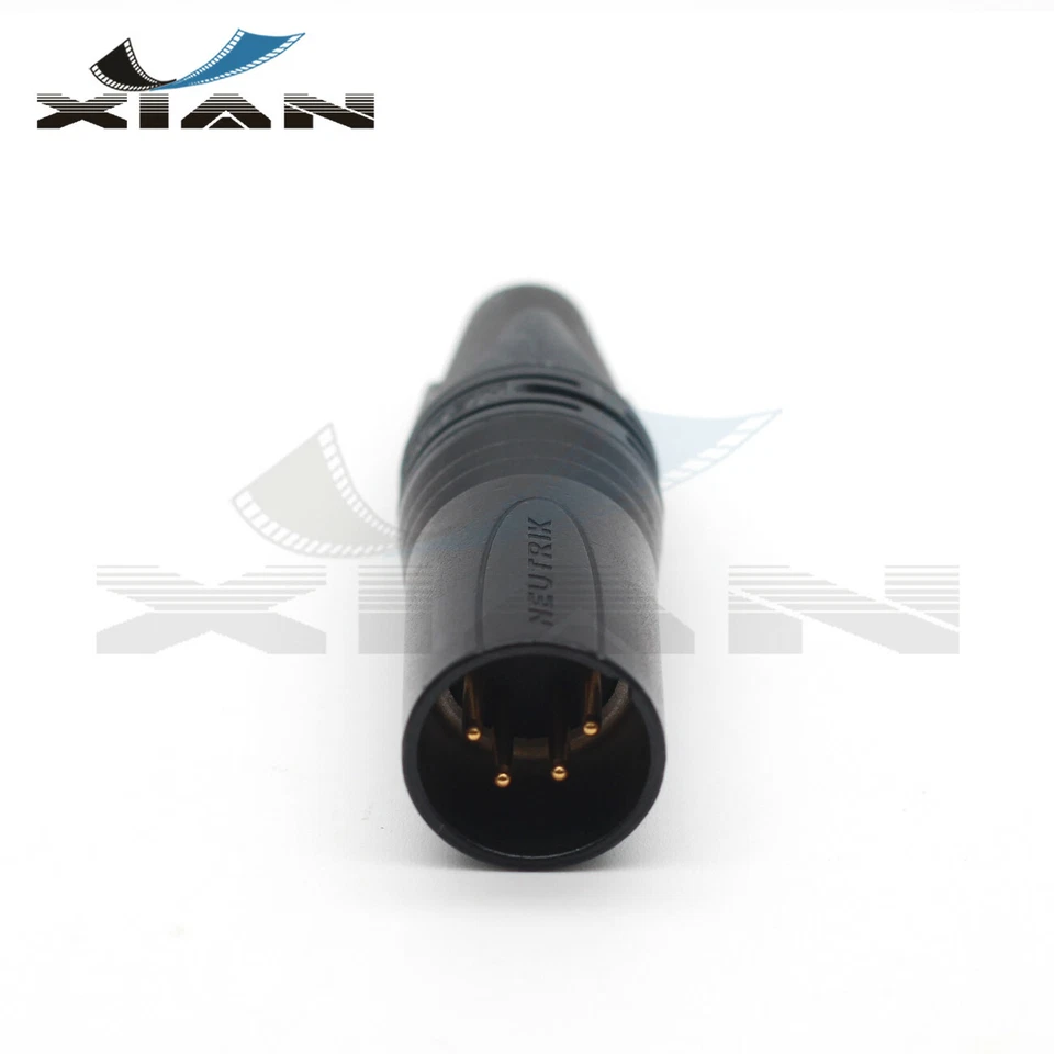 Neutrik NC4MXX-B XLR 4pin Cable Connector,Mic/Camera Audio Connector 4pin XLR - Image 2 of 4