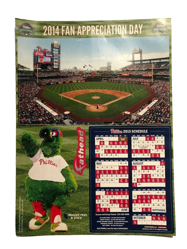 PHILLIE PHANATIC PHILADELPHIA PHILLIES 2014 FAN APPRECIATION DAY FATHEAD POSTER