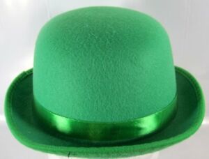 Green Bowler Hat thick Felt good quality