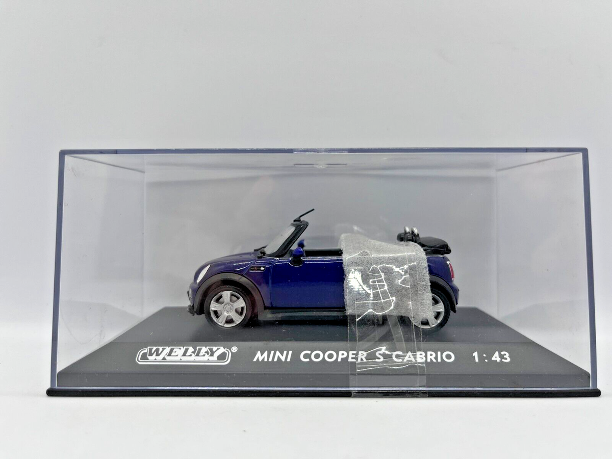 1/87 Welly Roadster Diecast model Mini cooper S Cabrio blue color