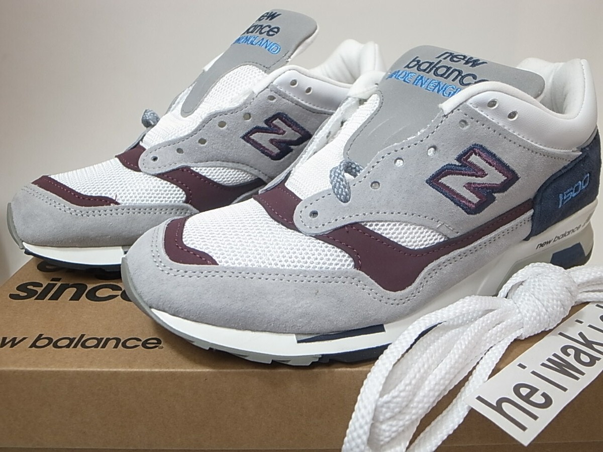 NEW BALANCE M1500NBR 1500 GRAY NAVY BURGUNDY MADE IN ENGLAND US6