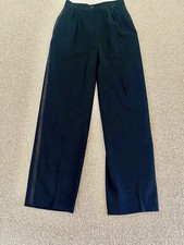Vtg Italian Couture BASILE Classic Tux Pants Never Worn 100 Light Wgt Wool Sml