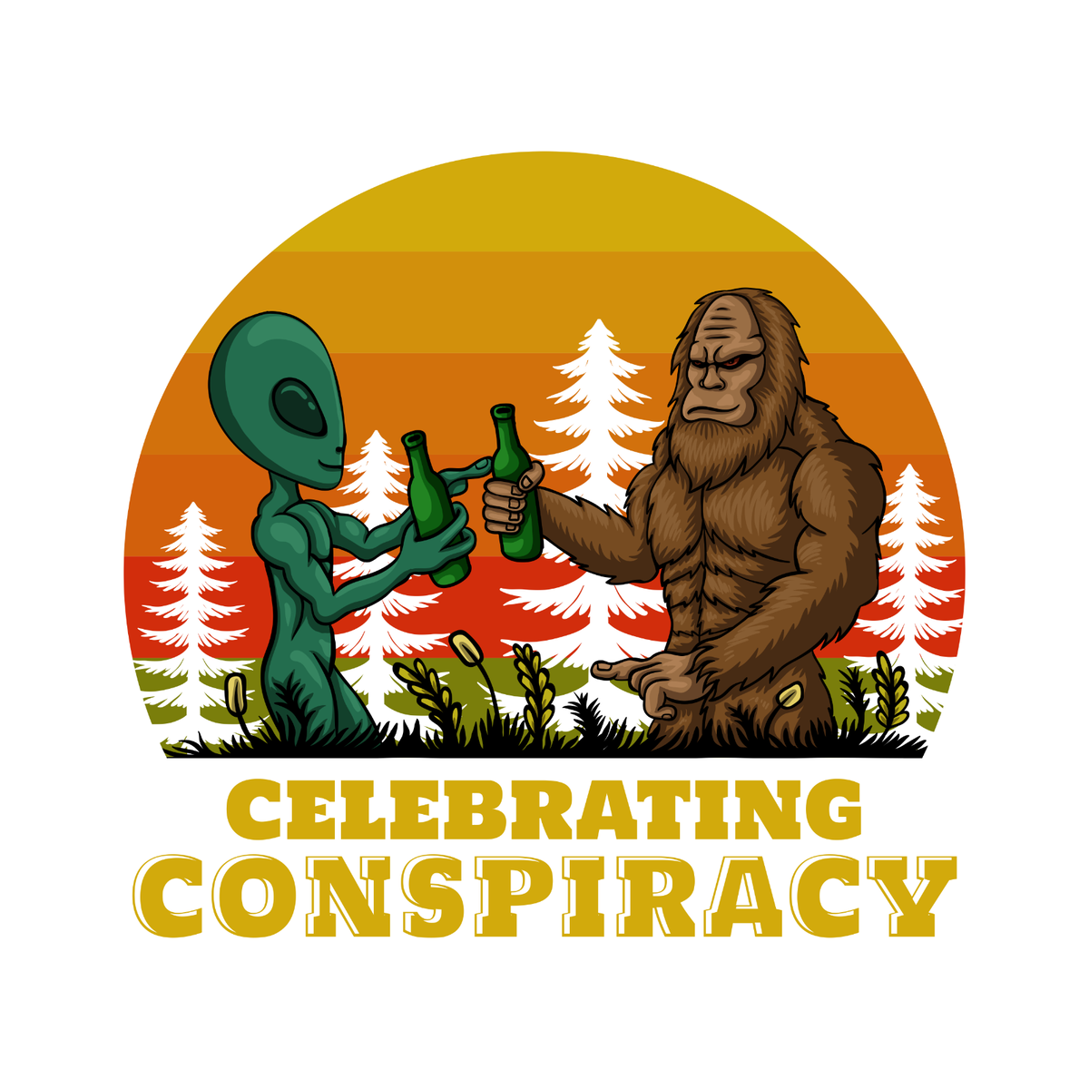 Bigfoot Sasquatch Conspiracy Social Distance Champion Gift T-Shirt Bigfoot Sasquatch Conspiracy Social Distance Champion Gift T-Shirt