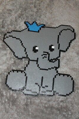 Perler Bead Patterns Crown Elephant Blue Crown Perler Bead Design