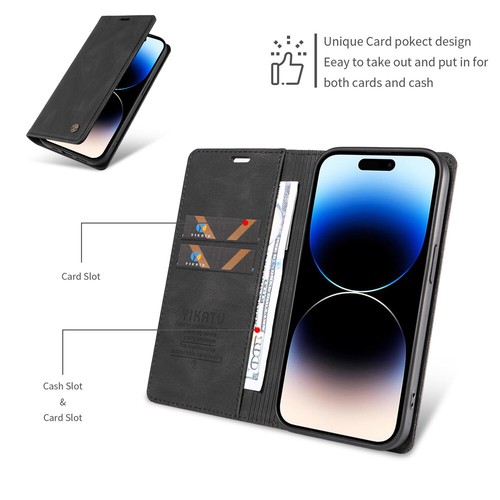For iPhone 16 16e 15 14 13 12 11 Pro Max XS 8 Magnetic Leather Case Wallet Cover - Picture 99 of 109