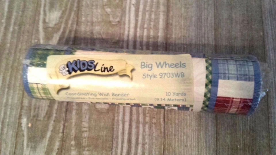 Kidsline Big Wheels Colección Tren Barco Pared Borde Pre-Pegado 10 Yd. Rollo Foto 2 de 2