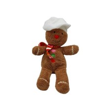 Russ Gingerbread Man Chef Stuffed Animal Plush Gumdrop Buttons and Scarf 16"