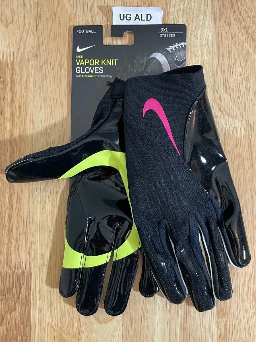 Nike Vapor Knit 4.0 Oregon Ducks Stomp Out Cancer Football Gloves Nike Vapor Knit 4.0 Oregon Ducks Stomp Out Cancer Football Gloves