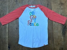Tootsa MacGinty Unisex 3/4 Sleeve Peace Symbol  Top Aged 6-8 Years