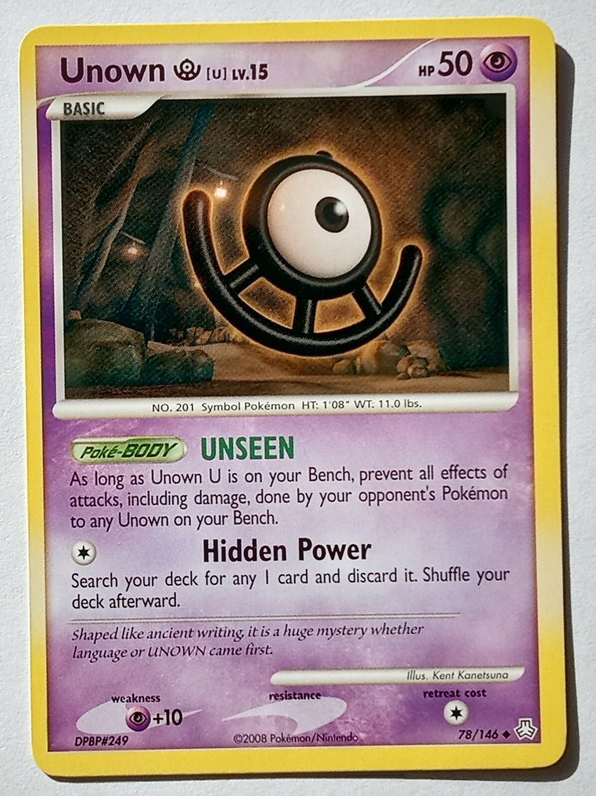 Pokemon - Unown U - Legends Awakened 78/146 - Uncommon - NM
