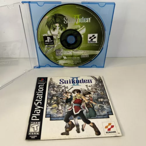 Suikoden II (Sony PlayStation 1, 1999) PS1 Disc & Manual W/ Registration Card