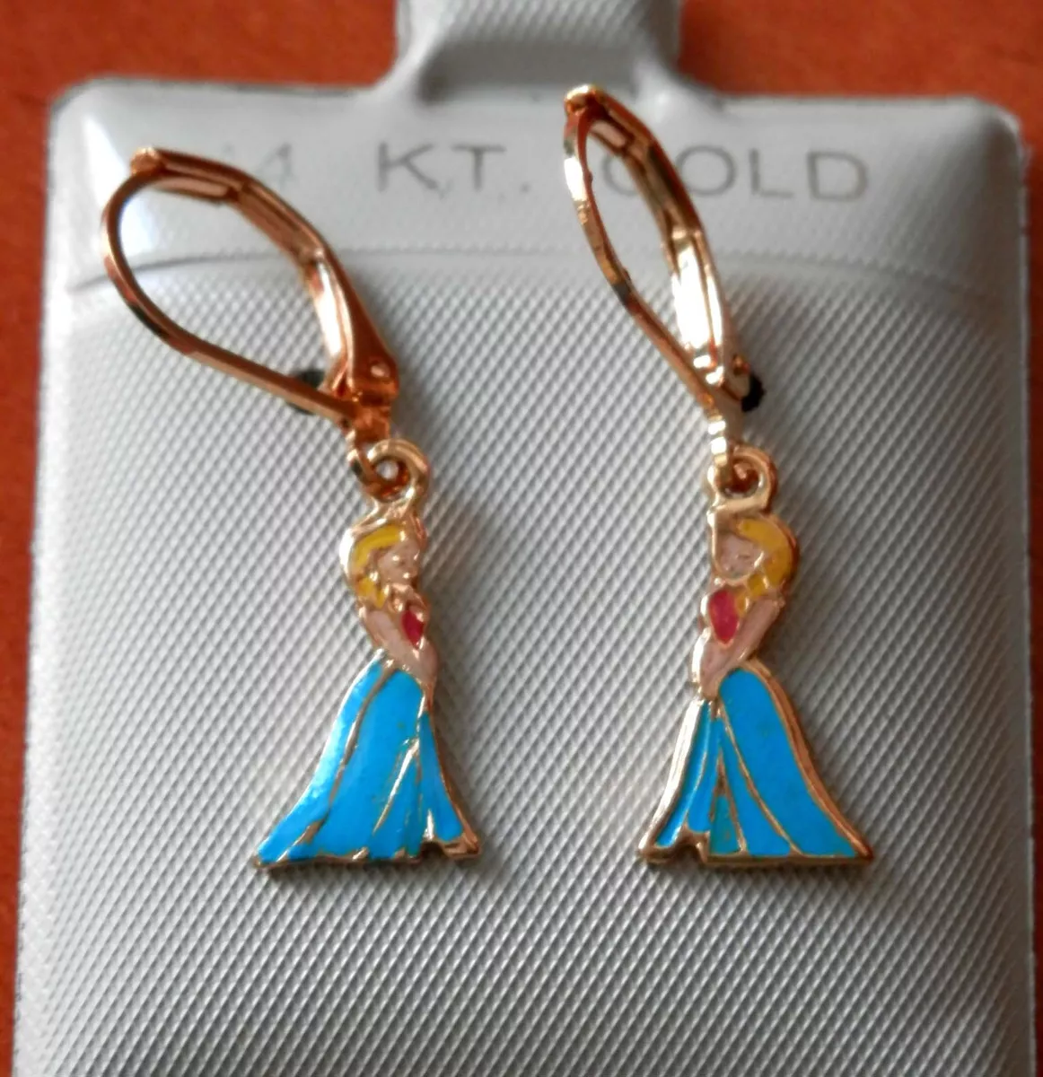 14k gold 2024 disney frozen earrings
