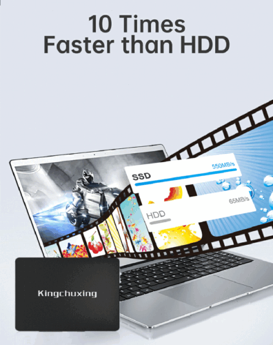 Kingchuxing 64GB Interne Festplatte SSD 2.5" SATA III 6 GB/s 500MB/S PC Laptop - Picture 11 of 13