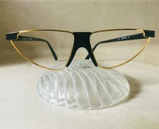 GIANFRANCO FERRE GFF 43 VINTAGE UNIQUE EYEGLASSES Black  Gold  NEW FRAME -ITALY