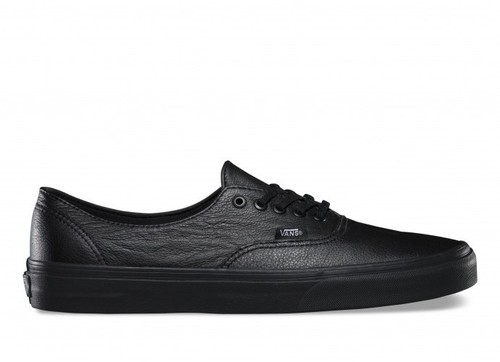 official black Authentic Stockist Decon V18cgkm Leather Vans Shoes black 08dwq1Xx