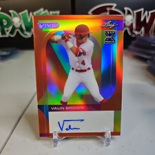 Vaun Brown 2022 Leaf Vivid Baseball Auto Autograph /10 San Francisco Giants