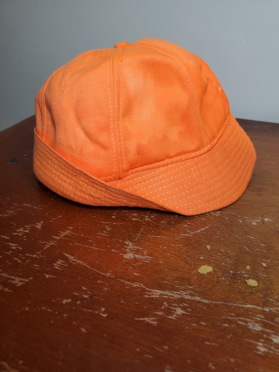 Vintage Original Jones Orange Hunting Hat Size Small Trapper
