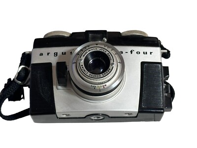Vintage Argus A-Four Camera w/Cintar 44mm f3.5 lens with Leather