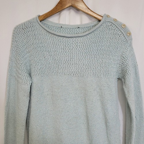 Loro Piana Light Blue Cotton Cashmere Blend Roll Neck Pullover Sweater - Picture 2 of 9