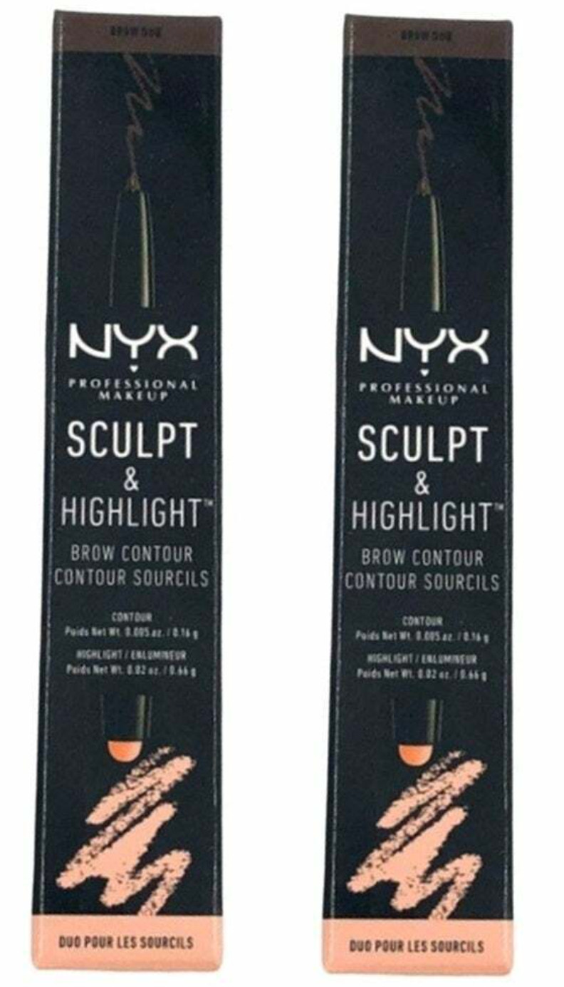 NYX для придания формы и подчеркивания контура бровей SHBC08 ЧерныйЗолотисто-персиковый 2 упаковки 3690₽