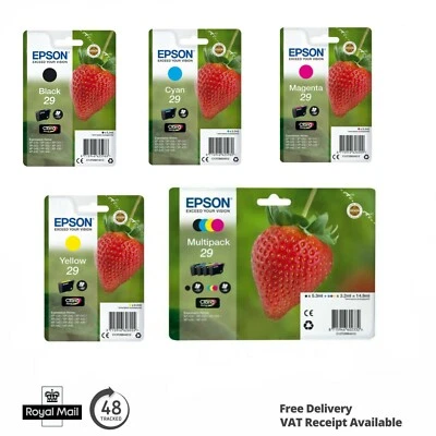 Epson 29 C/M/Y/K Ink Cartridge For Epson Expression XP-352 XP-332 XP-455 255 Lot - Image 1 of 3