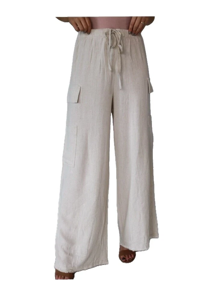Linen Cargo Pants for Women