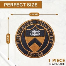 Princeton University Logo Iron On Patch-Sew Patch-Embroidered Patch 4"