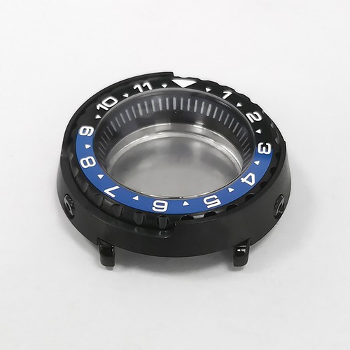 Für NH35/NH36 Uhrwerk PVD schwarz 45 mm Dose Gehäuse schwarz innen Shadow Kautschukband - Bild 8 von 26
