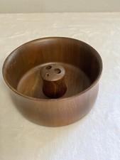 Vntg Solid American Walnut Handcrafted Nut Bowl Diversified Industries Division