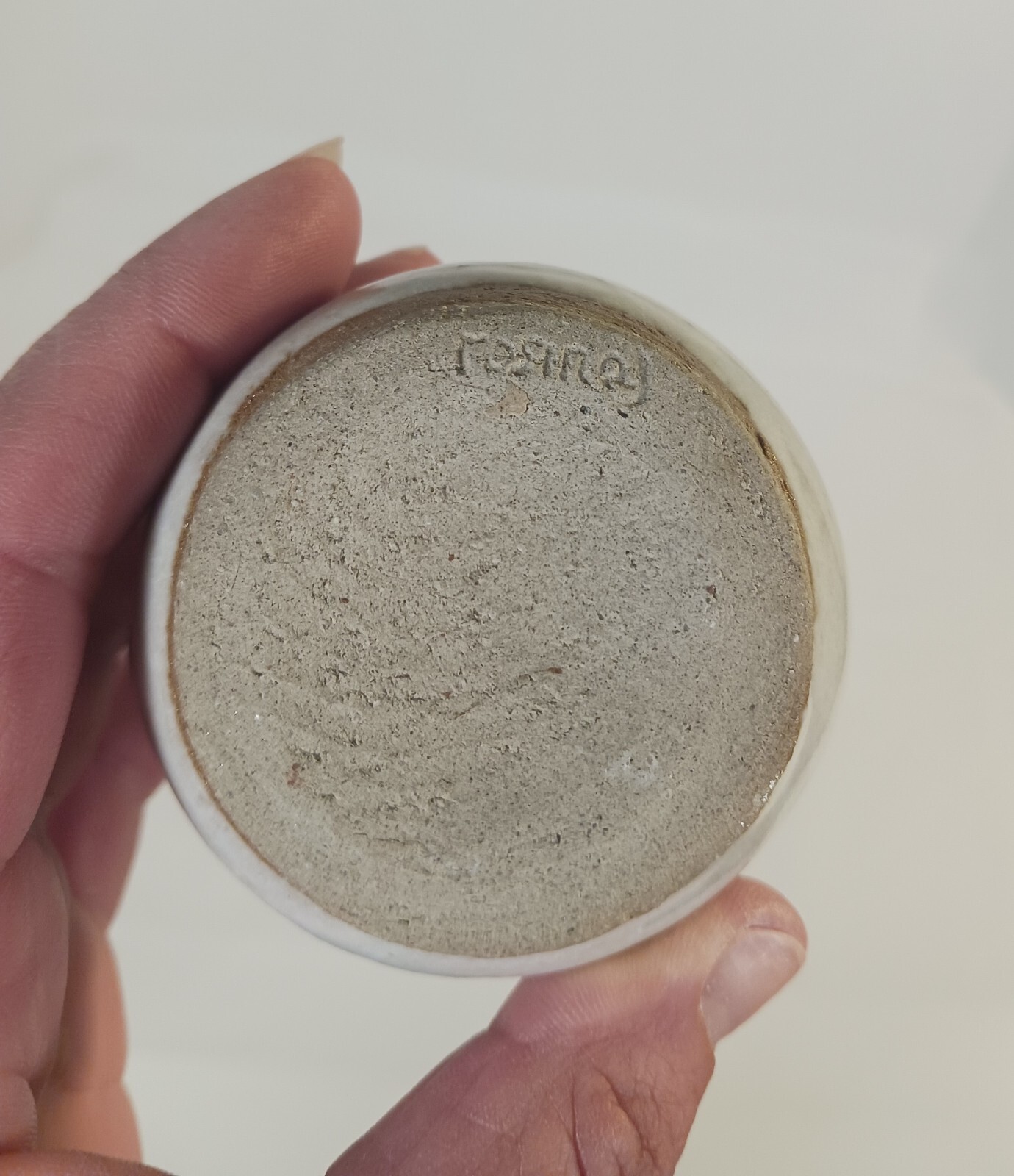 Rare Vtg 1970's The New Yolker Signed Rosina Pottery Egg Separator Stoneware NOS